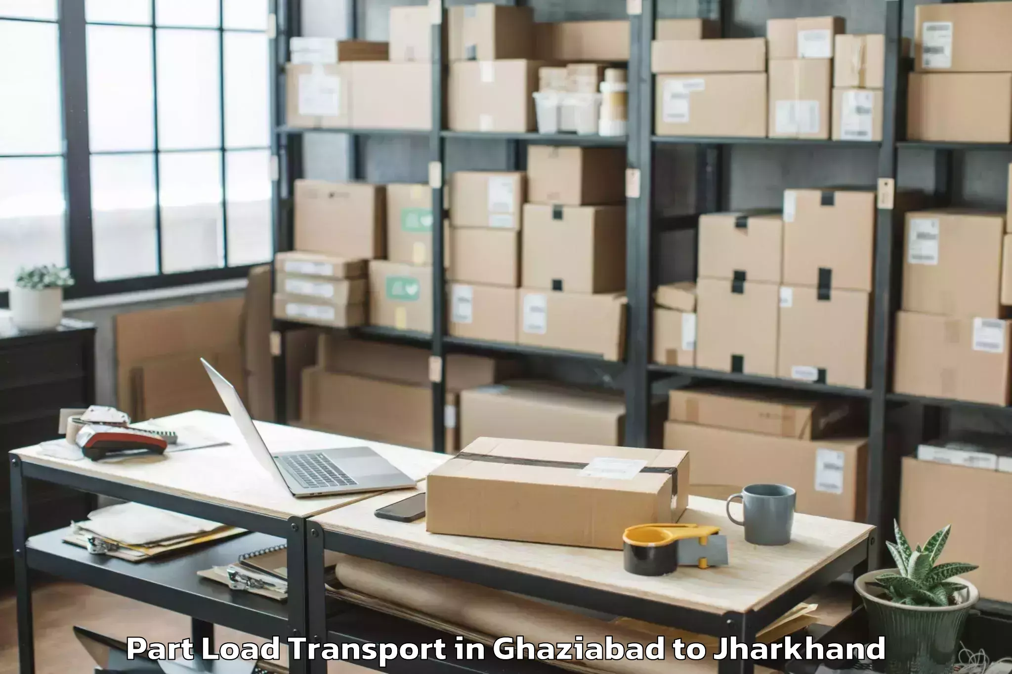 Book Ghaziabad to Bansjor Part Load Transport